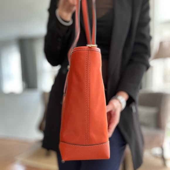 NWT authentic MK Eva tote deep orange - Picture 3 of 10